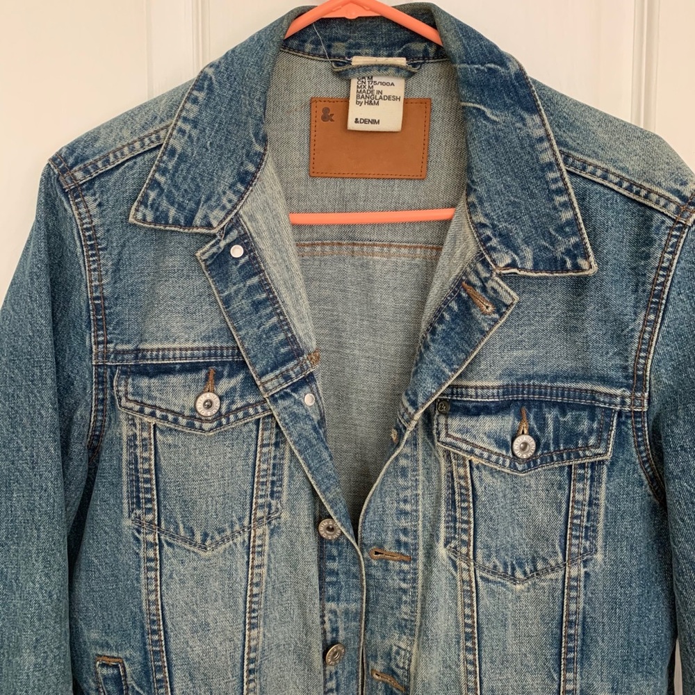 Mens medium wash denim jacket h&m